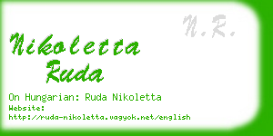 nikoletta ruda business card
